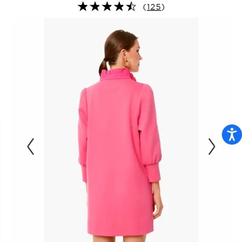 Tuckernuck Pomander Place Hot Pink Charlotte Terry Dress Size Large Ruffle - Picture 5 of 9
